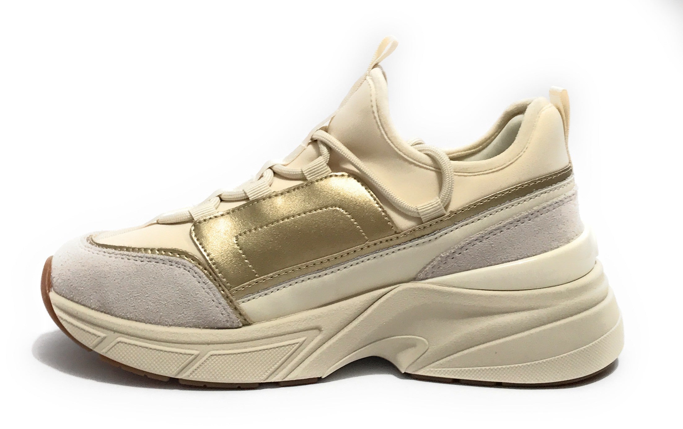Sneaker donna Liu-Jo LJ01 02 milk/ light gold D26LJ21 BF5019 PX701 S1874