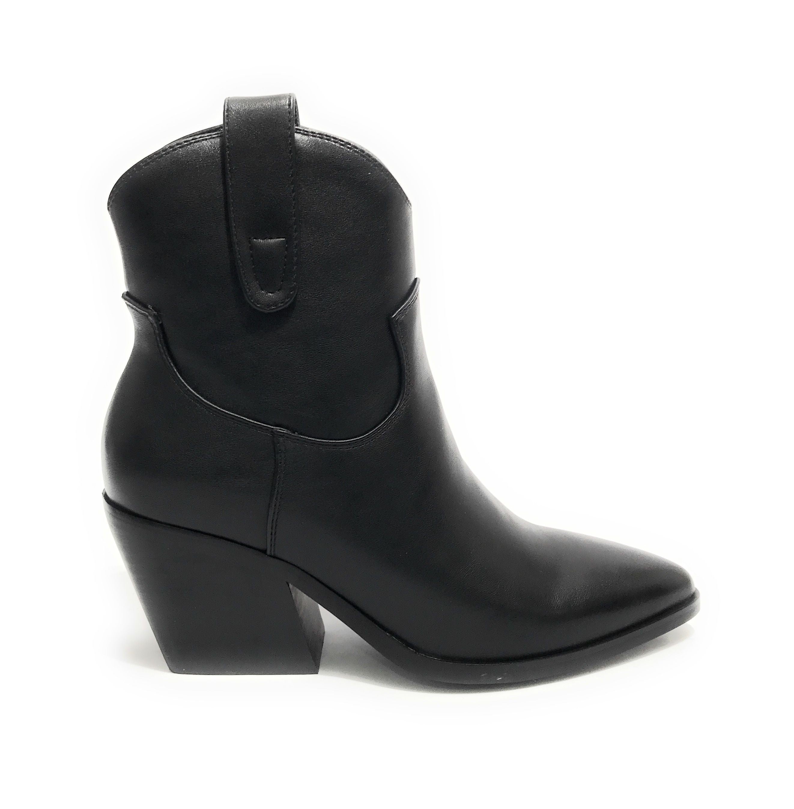 Scarpe donna Gold&gold stivaletto texano ecopelle nero DS24GG02 GU223