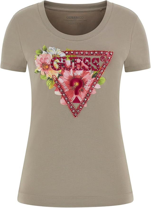 T-shirt Guess triangle beads verde ES25GU86 W5GI10J1314 G8CJ
