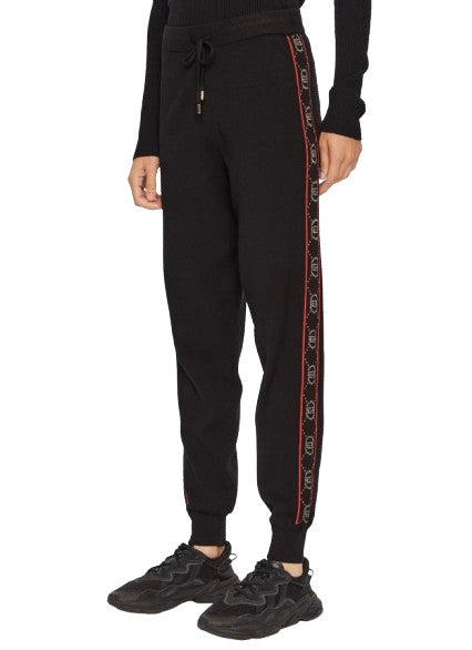 Pantalone donna Liu Jo in maglia misto viscosa lunghi nero E25LJ41 TF4226 MS63L A4279