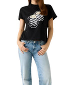 T-shirt donna Guess stampata nero ES26GU27 W6RI28I3Z14