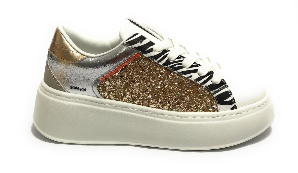 Sneaker donna Gold&gold bianco/ oro DS25GG07 GB948