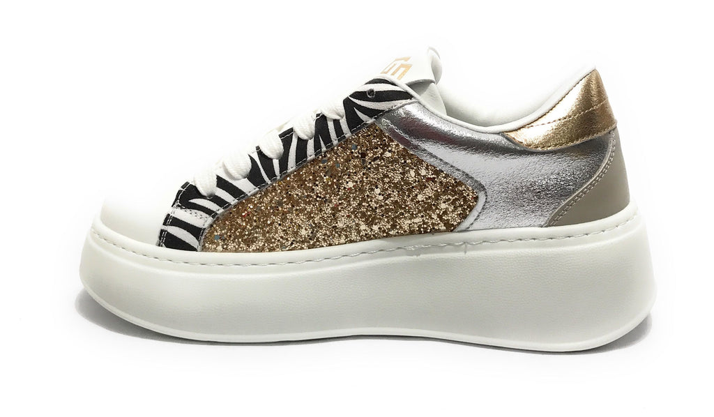 Sneaker donna Gold&gold bianco/ oro DS25GG07 GB948
