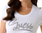 T-shirt donna Guess con strass bianco ES26GU18 W6RI24J1314