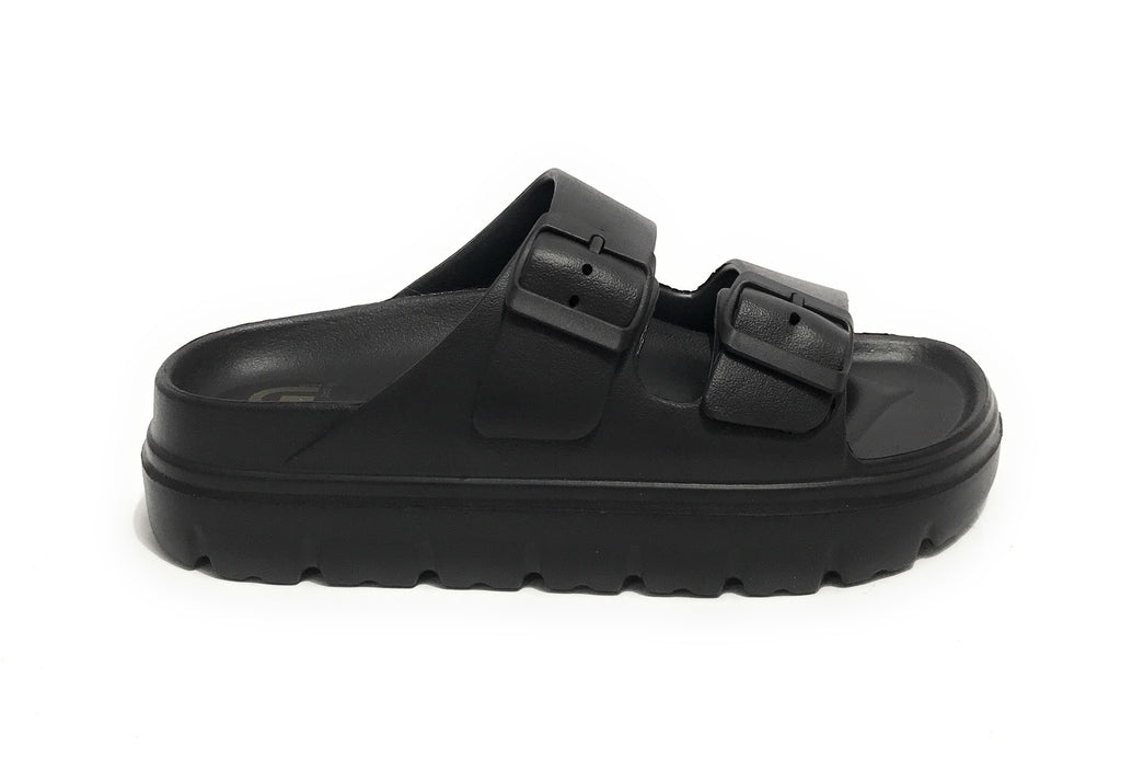 Scarpe donna sandalo/ ciabatta Gold&gold in gomma nero DS24GG16 FL256