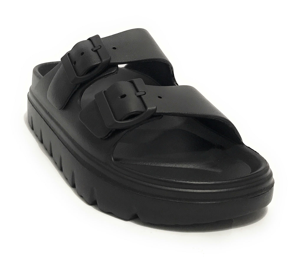 Scarpe donna sandalo/ ciabatta Gold&gold in gomma nero DS24GG16 FL256