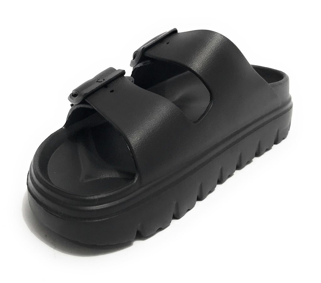 Scarpe donna sandalo/ ciabatta Gold&gold in gomma nero DS24GG16 FL256