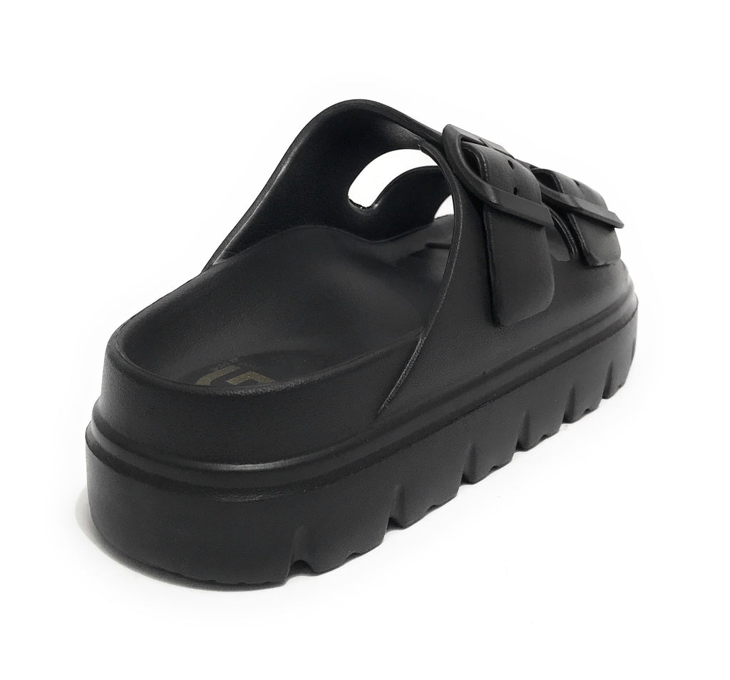 Scarpe donna sandalo/ ciabatta Gold&gold in gomma nero DS24GG16 FL256