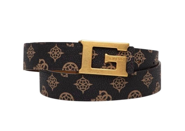 Cinta donna Guess Kuba 4g logo adjustable/ reversible belt mocha logo C25GU06 BW9154P4330