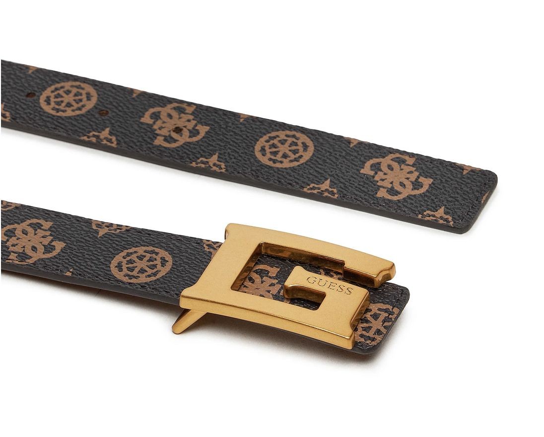 Cinta donna Guess Kuba 4g logo adjustable/ reversible belt mocha logo C25GU06 BW9154P4330