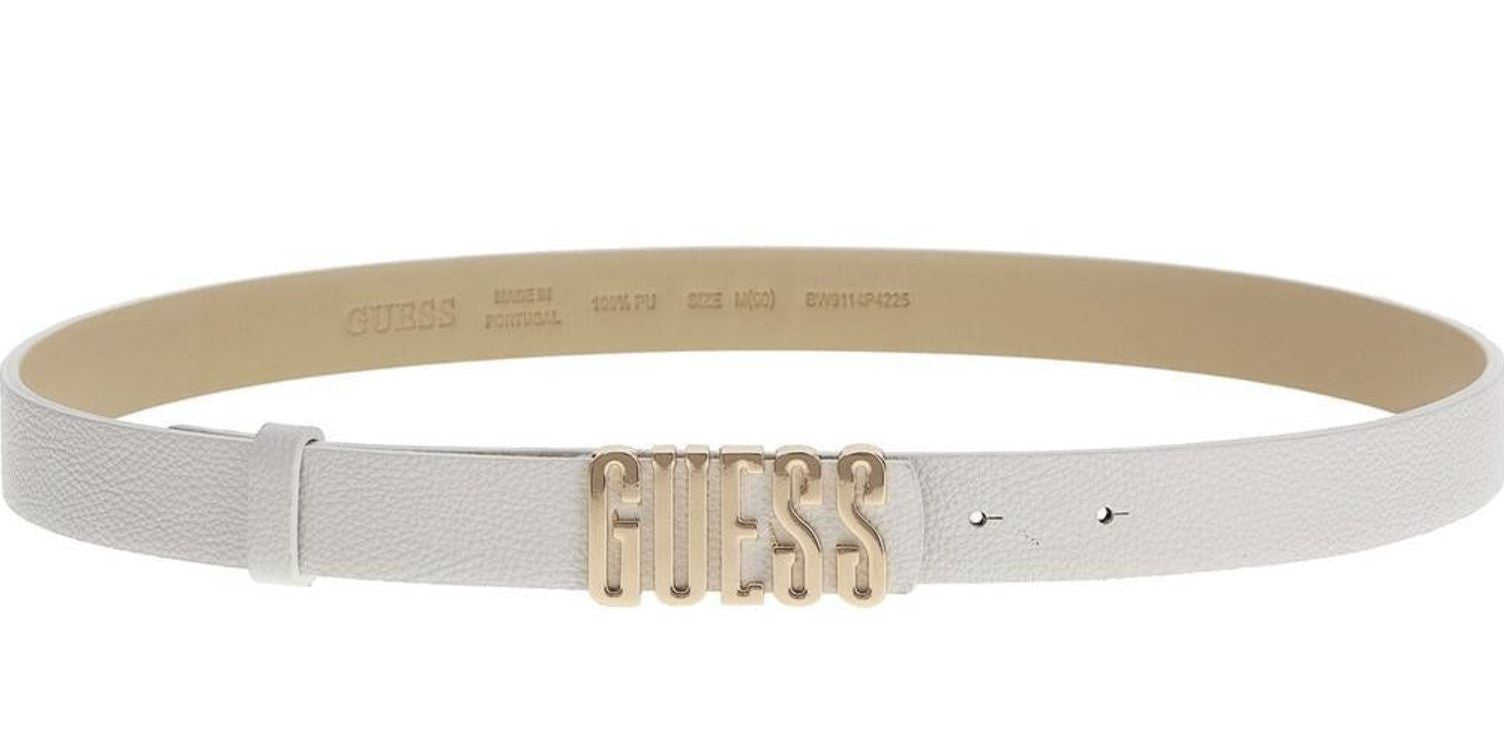 Cinta donna Guess Meridian not adjustable belt ivory CS25GU12 BW9114P4225