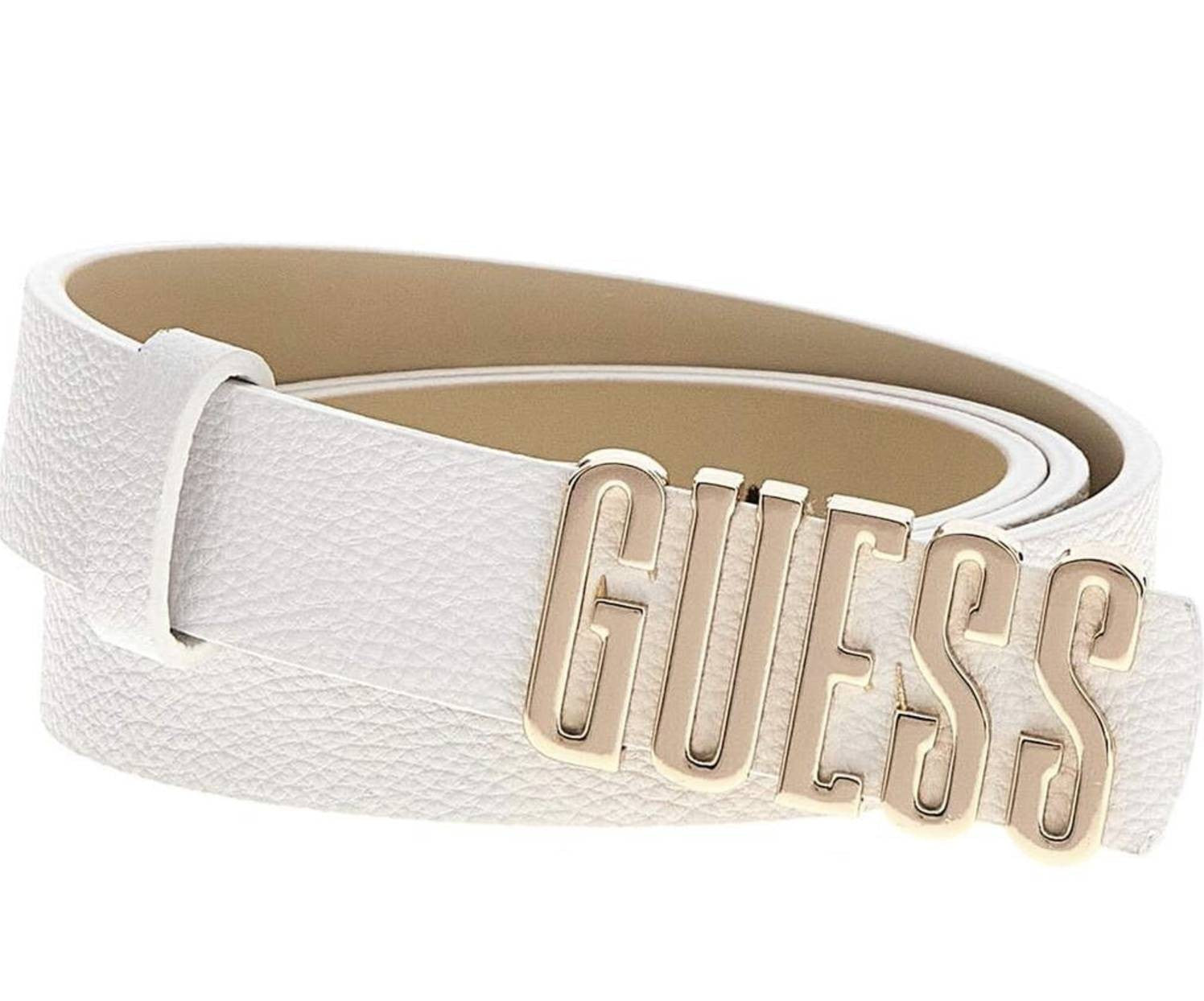 Cinta donna Guess Meridian not adjustable belt ivory CS25GU12 BW9114P4225