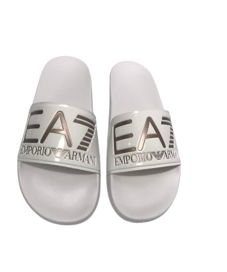Slipper unisex EA7 Emporio Armani white/rose gold US25EA13 7X000108