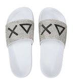 Slippers logo strass Sun68 01 bianco donna DS25SU24 X35205