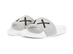 Slippers logo strass Sun68 01 bianco donna DS25SU24 X35205