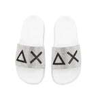 Slippers logo strass Sun68 01 bianco donna DS25SU24 X35205