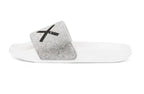 Slippers logo strass Sun68 01 bianco donna DS25SU24 X35205