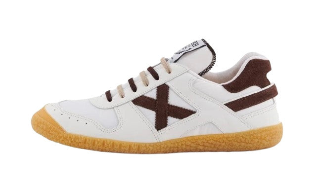 Sneaker Uomo Munich Goal bianco/marrone US25MU13 1620