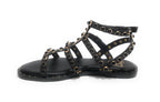 Sandalo donna Elite in pelle black DS25EL03 4073