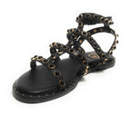 Sandalo donna Elite in pelle black DS25EL03 4073