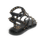 Sandalo donna Elite in pelle black DS25EL03 4073