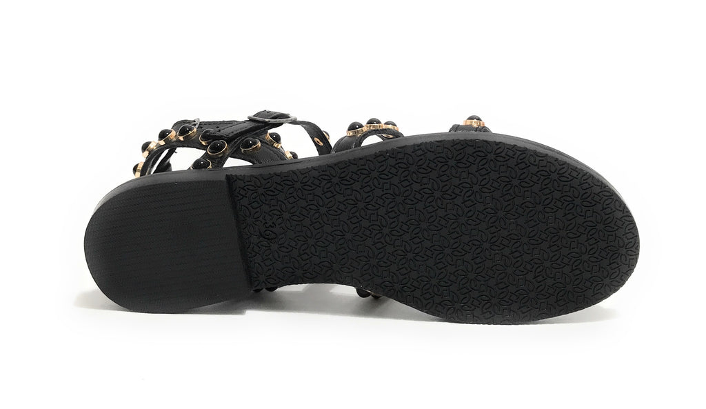 Sandalo donna Elite in pelle black DS25EL03 4073