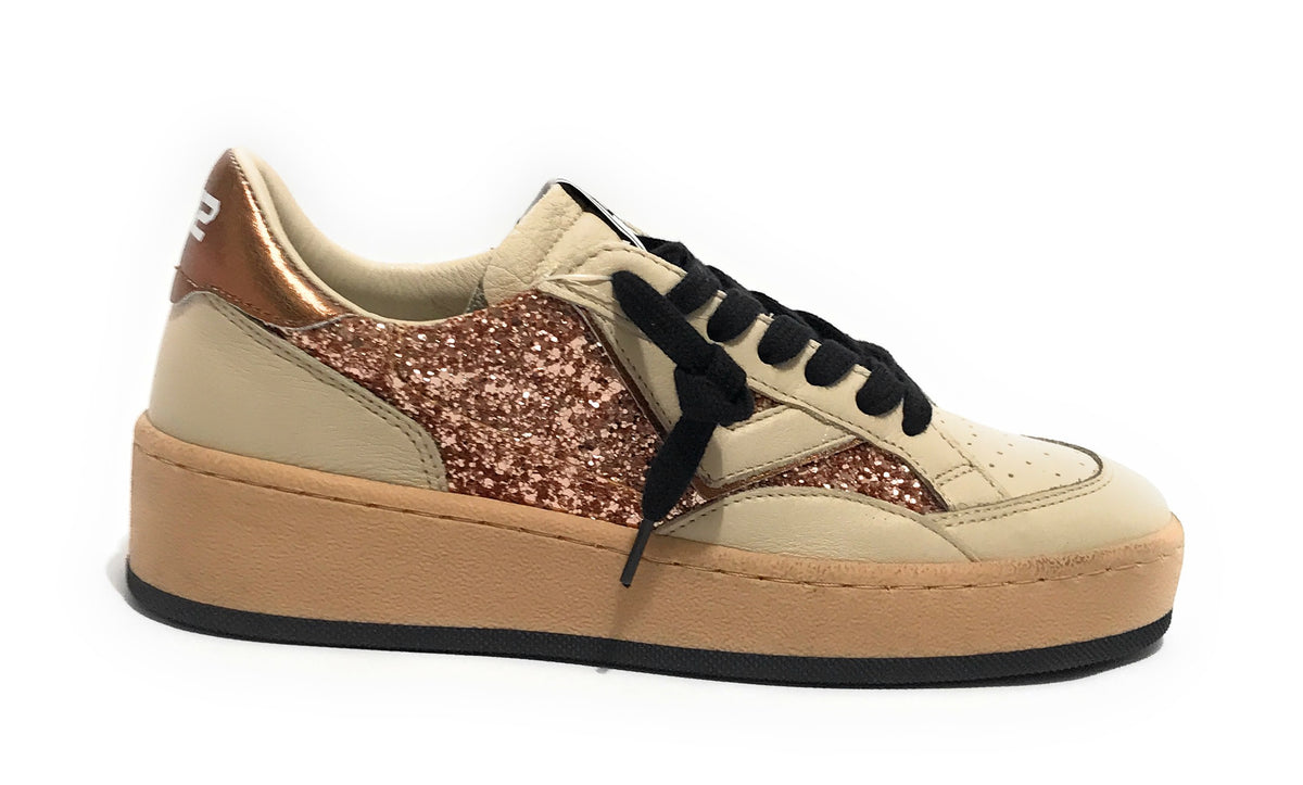 Sneaker donna 4B12 white/ bronze D26QB07 PLAYNEWSKY-D232