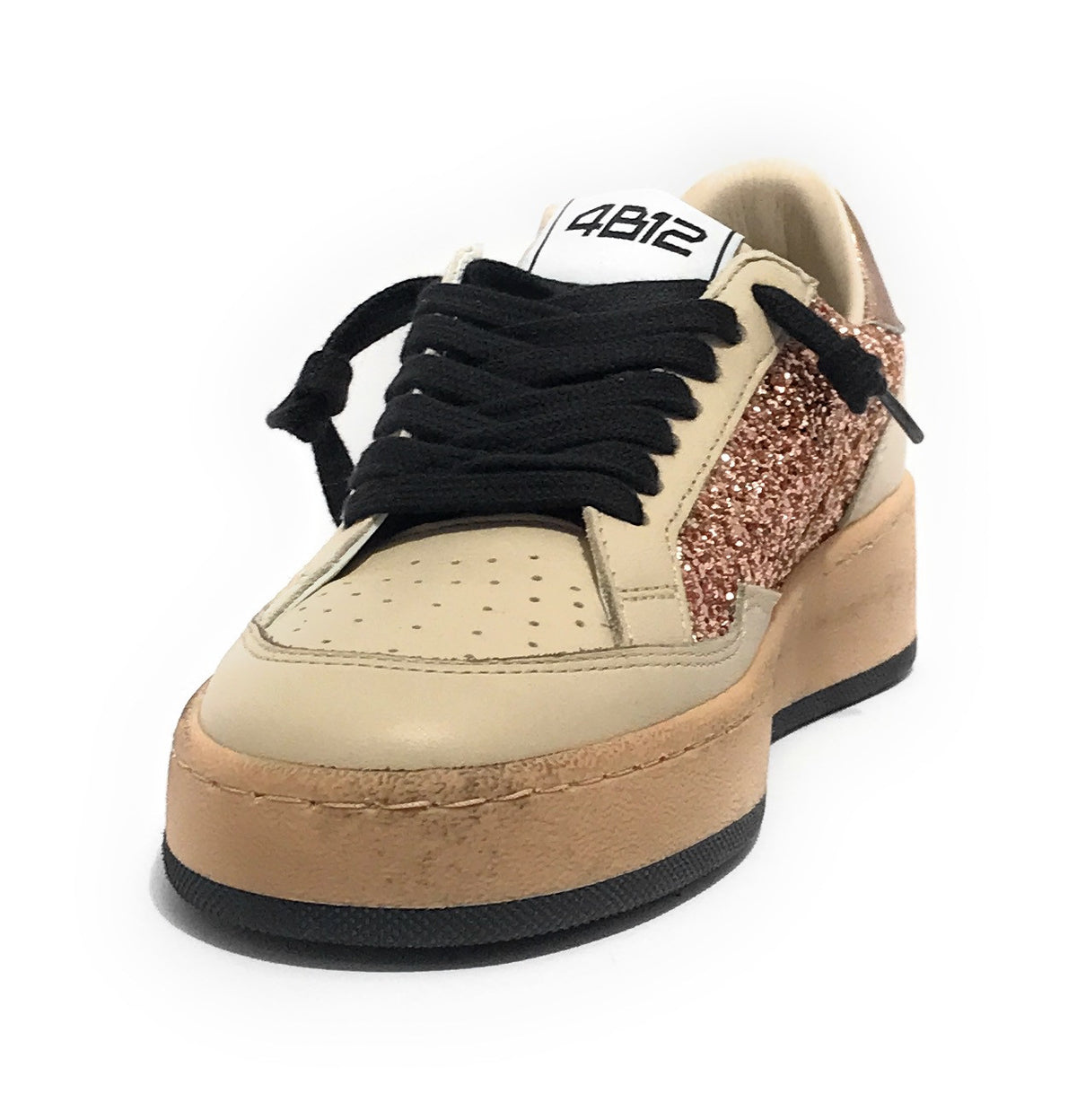 Sneaker donna 4B12 white/ bronze D26QB07 PLAYNEWSKY-D232