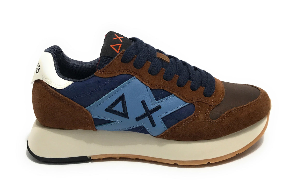 Sneaker uomo Sun68 Jaki bicolor volpe/ blu U26SU08 Z45114