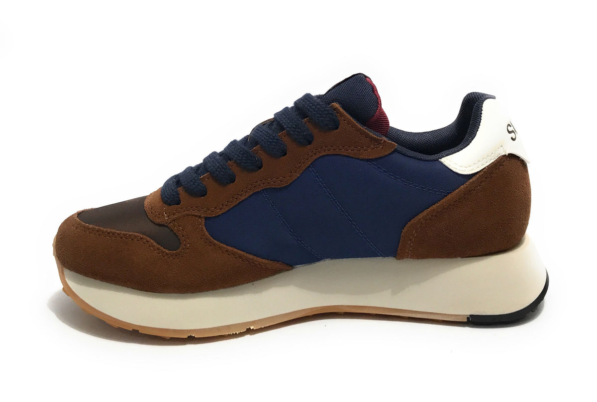 Sneaker uomo Sun68 Jaki bicolor volpe/ blu U26SU08 Z45114