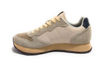 Sneaker running Sun68 Tom Vintage suede/ nylon bianco panna U26SU18 Z45105