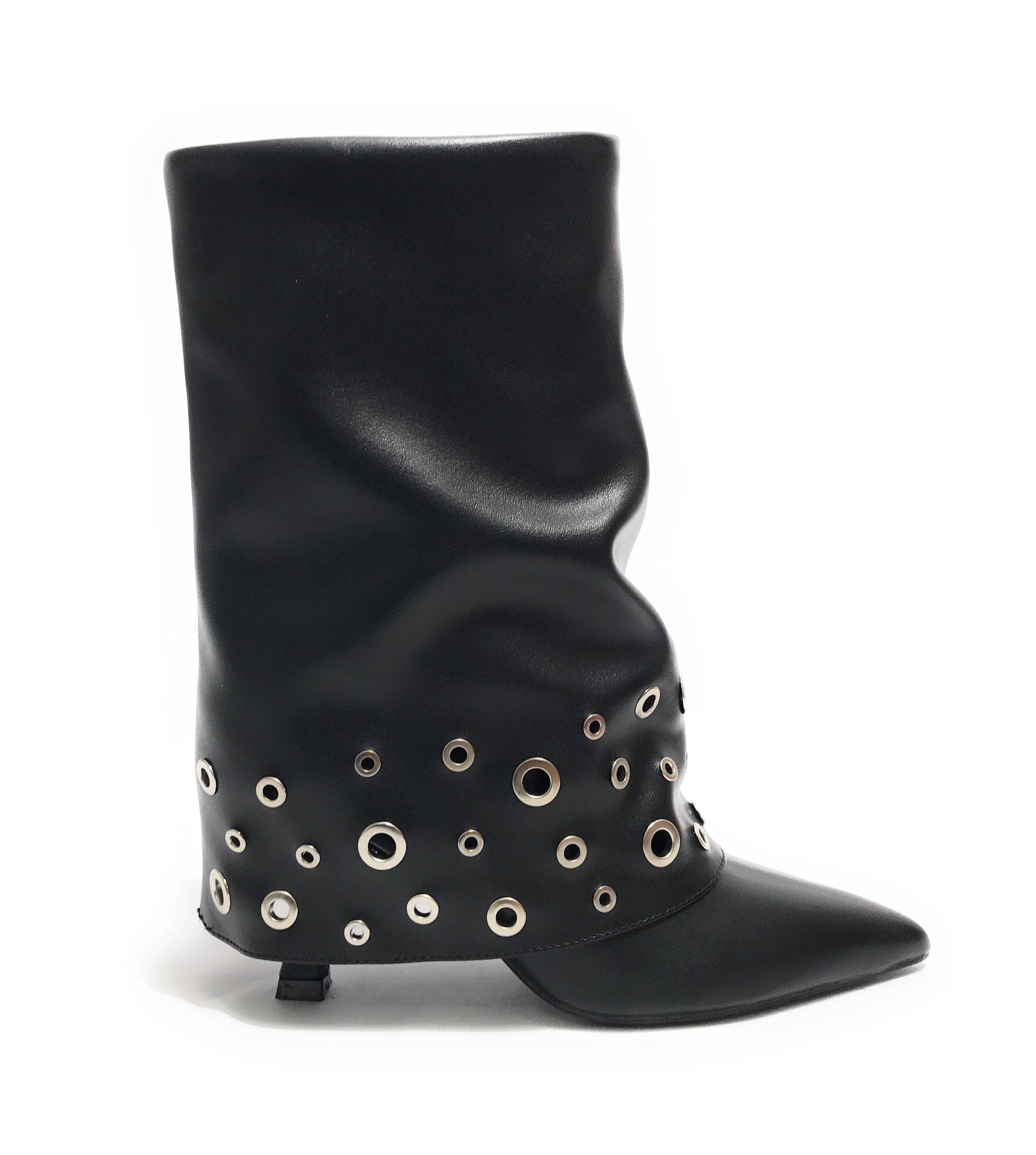 Scarpe donna Gold&gold stivale con gonna in ecopelle nero D26GG22 GV111