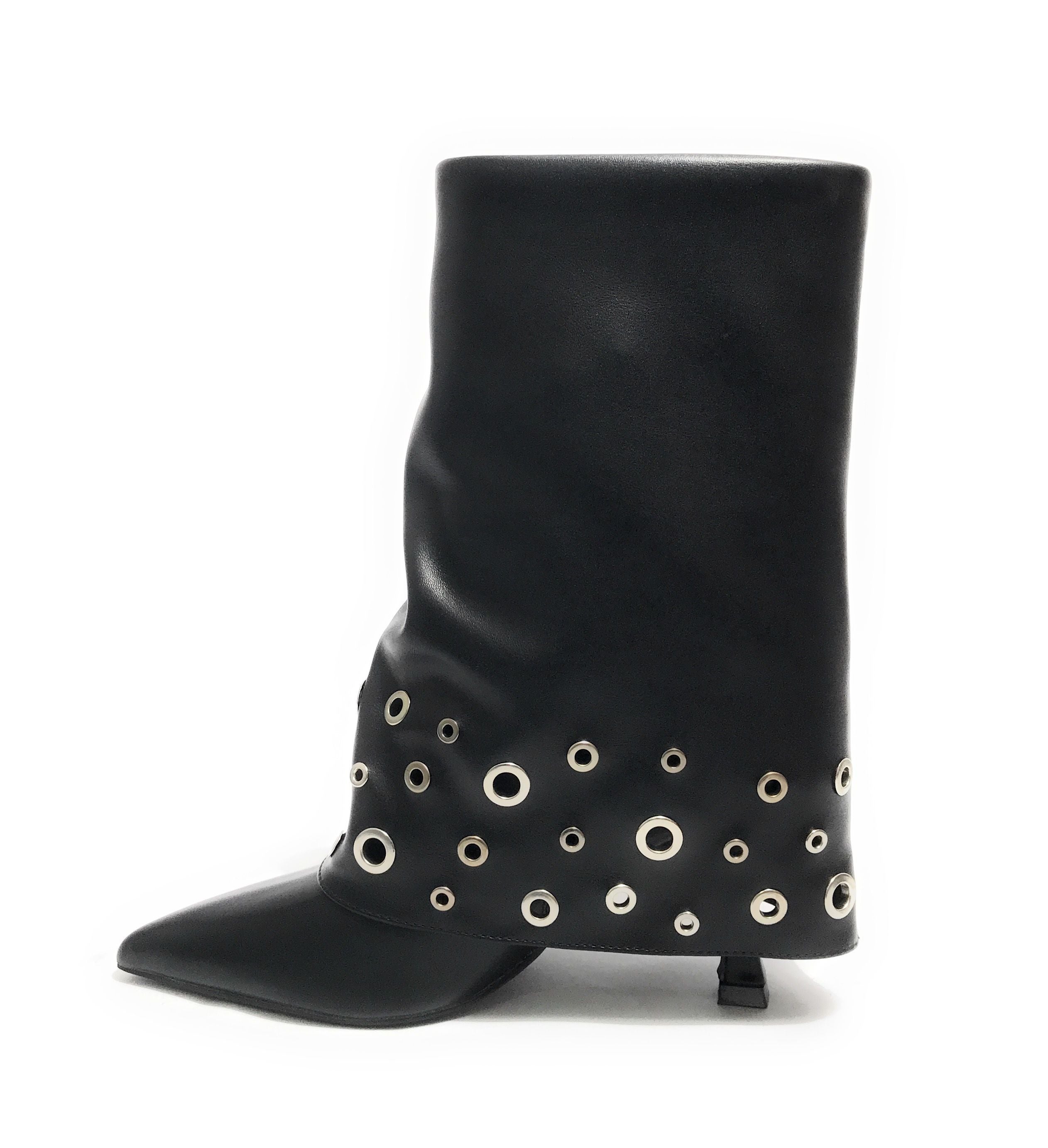 Scarpe donna Gold&gold stivale con gonna in ecopelle nero D26GG22 GV111
