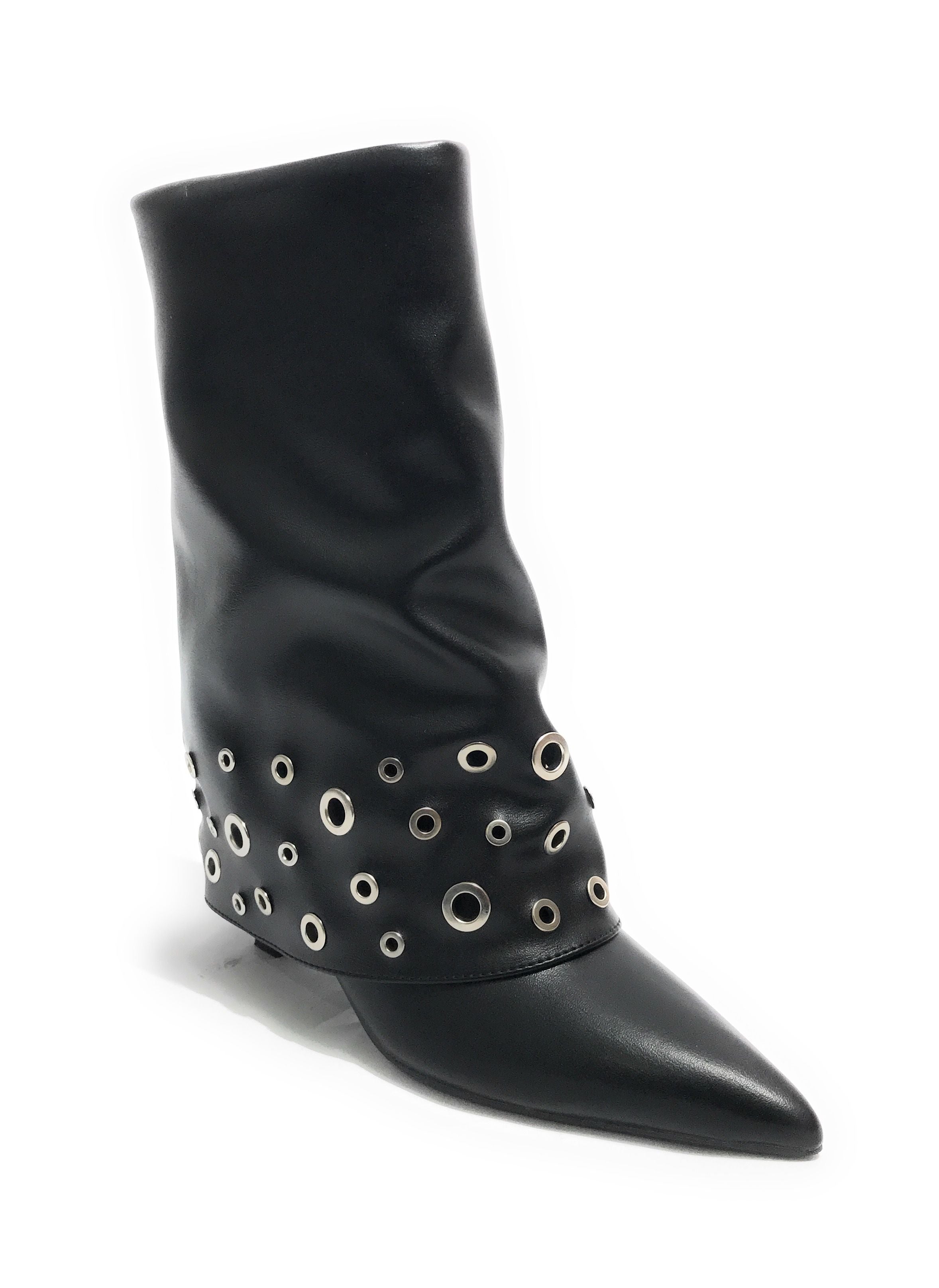 Scarpe donna Gold&gold stivale con gonna in ecopelle nero D26GG22 GV111