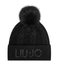 Berretto Liu jo beanie con ponpon black C26LJ09 2F5058 M0300