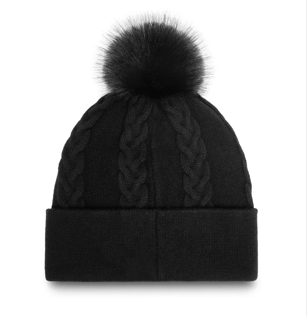 Berretto Liu jo beanie con ponpon black C26LJ09 2F5058 M0300