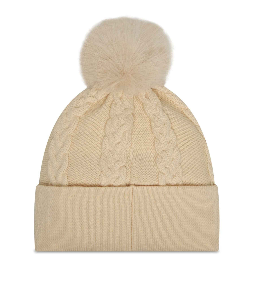 Berretto Liu jo beanie con ponpon oat milk C26LJ10 2F5058 M0300