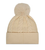 Berretto Liu jo beanie con ponpon oat milk C26LJ10 2F5058 M0300