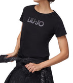 T-shirt donna Liu Jo nero ES26LJ04 TA6056 JS923 W9415