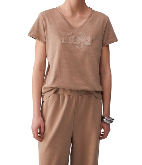 T-shirt donna Liu Jo almond ES26LJ16 TA6206 TA6057 JS923