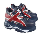 Sneaker donna Buffalo 1339-14 ecoPelle nappa blue/red D26BF08 BN1636499