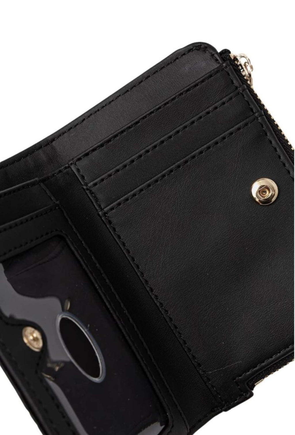 Portafoglio donna Guess Phoebe zip around card case black A26GU18 PD9665156