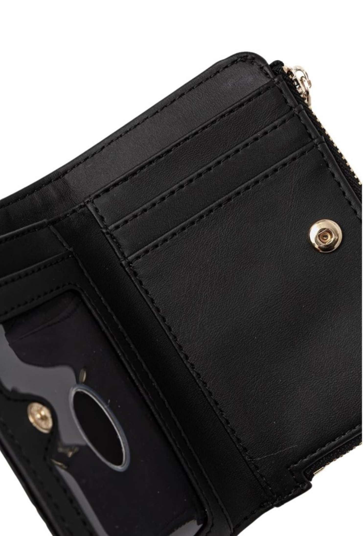 Portafoglio donna Guess Phoebe zip around card case black A26GU18 PD9665156