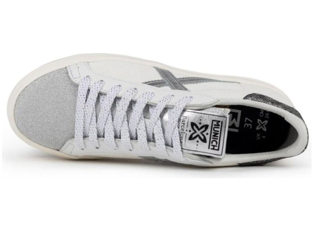 Scarpe donna Munich sneaker Rete Sky 73 pelle/ ecopelle bianco/ silver D25MU13 8085073