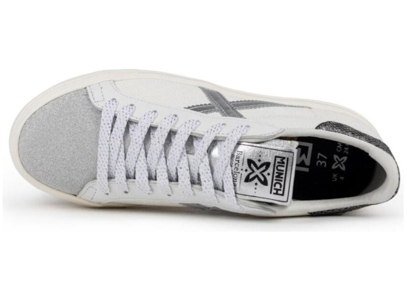 Scarpe donna Munich sneaker Rete Sky 73 pelle/ ecopelle bianco/ silver D25MU13 8085073