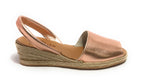 Sandalo minorchina Ska Shoes fondo corda Creta tc 40 laminato rosa DS22SK22