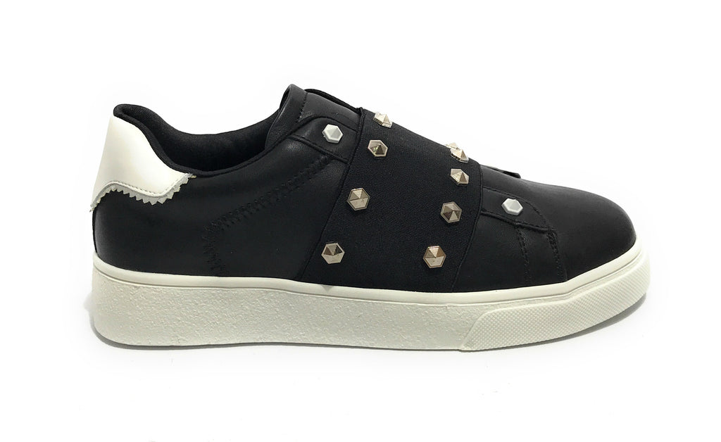Scarpe donna sneaker/ slipon Gold&gold senza lacci ecopelle nero D23GG29 GB555