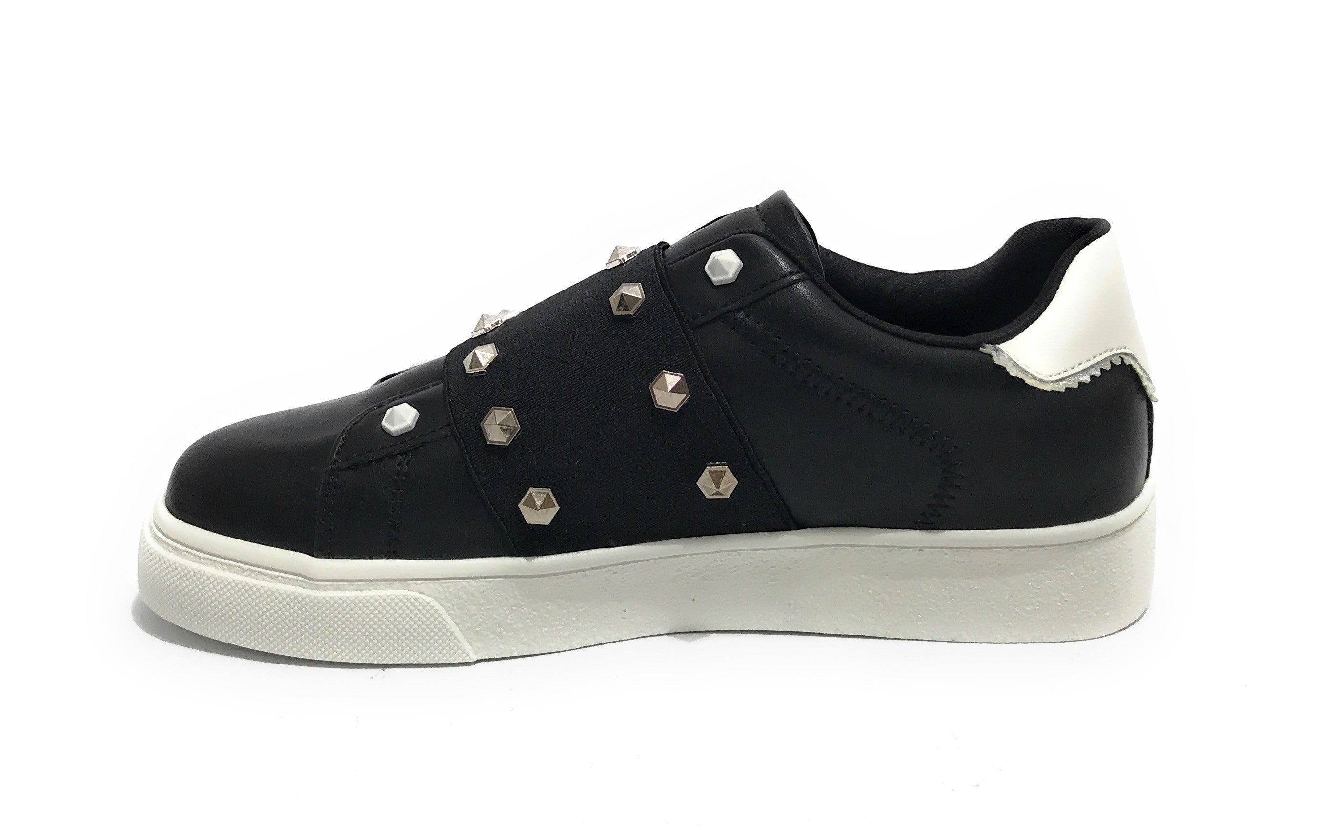 Scarpe donna sneaker/ slipon Gold&gold senza lacci ecopelle nero D23GG29 GB555