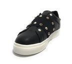 Scarpe donna sneaker/ slipon Gold&gold senza lacci ecopelle nero D23GG29 GB555