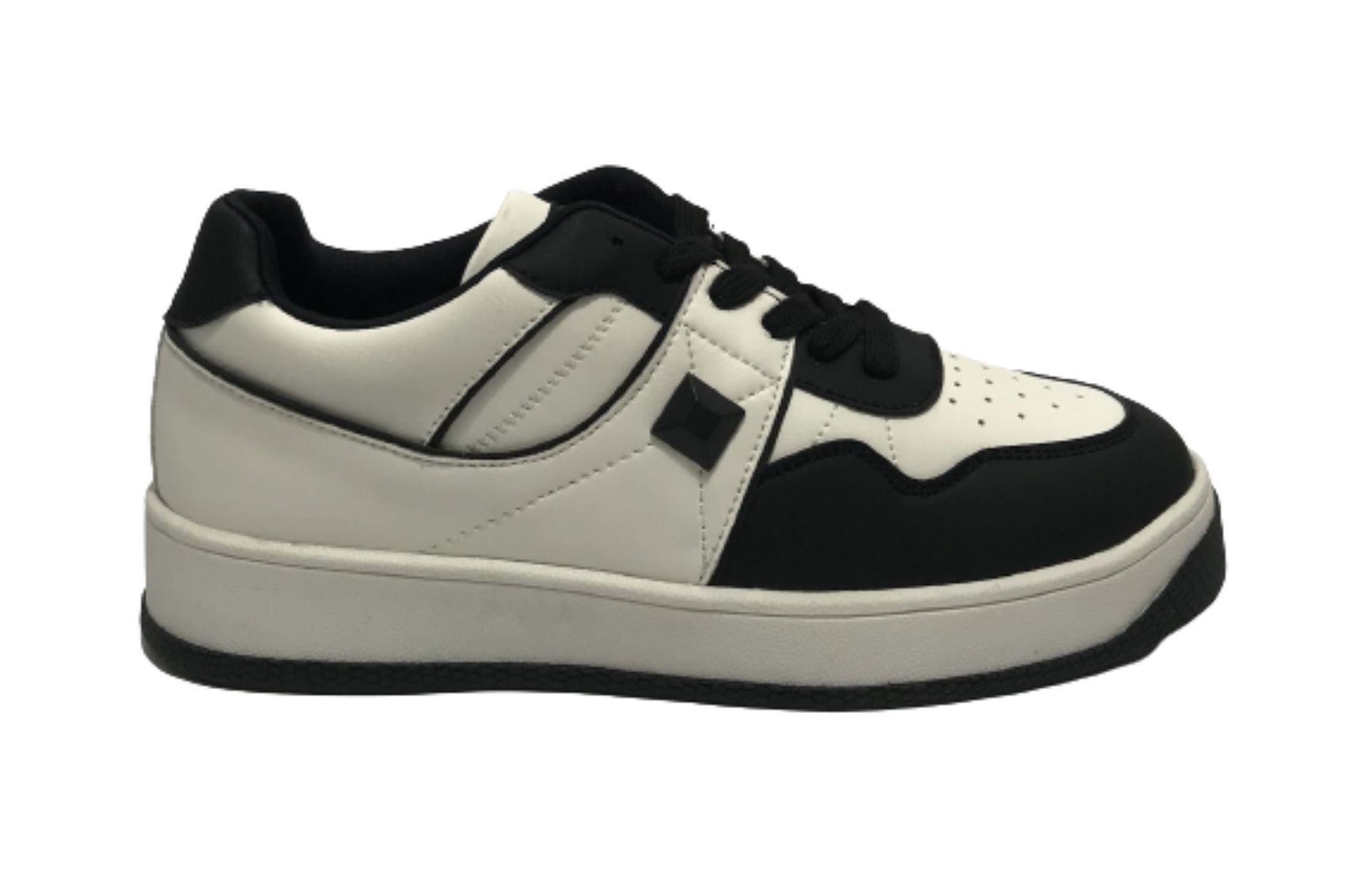 Scarpe donna sneaker Gold&gold ecopelle bianco/ nero D23GG07 GB511